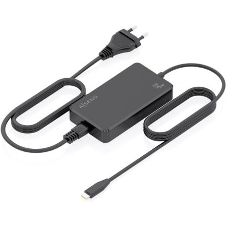 Aisens Cargador de Sobremesa GaN 45W USB-C PD3.0 Negro ASCH-1PD45D067-BK
